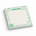 Green Little Inbox Kawaii 3x3 sticky notes, 50-sheet memo pad