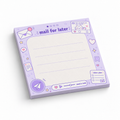 Purple Mail For Later 3x3 sticky notes, 50-sheet memo pad