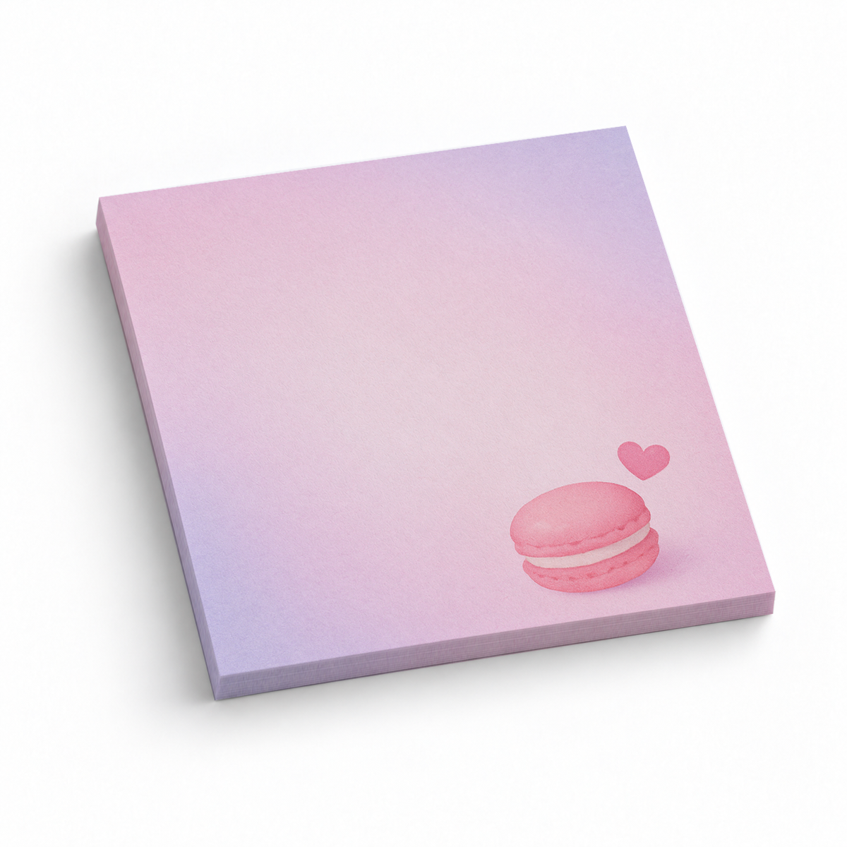 Minimalist Pink Macaron 3x3 sticky notes, 50-sheet memo pad