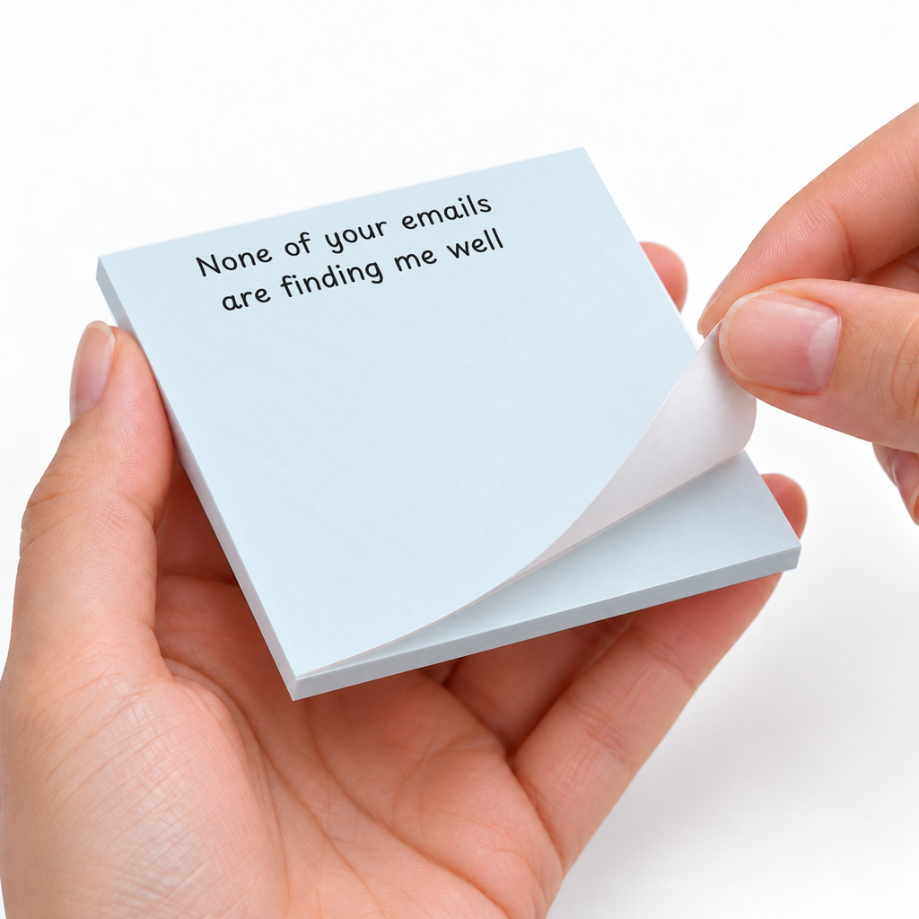 Email Snark Funny sticky notes styled with a planner and desk accessories