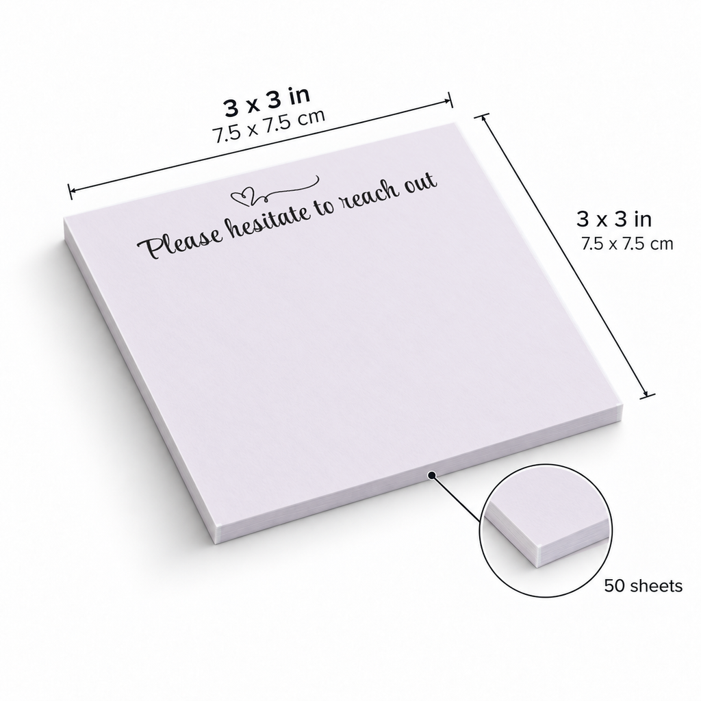 Please Hesitate Sarcastic sticky notes, 3x3 in (7.5 x 7.5 cm), 50 sheets