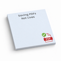 Saving PDFs Not Lives Funny Office 3x3 sticky notes, 50-sheet memo pad