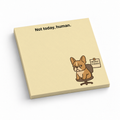 "Not Today Human" French Bulldog 3x3 sticky notes, 50-sheet memo pad