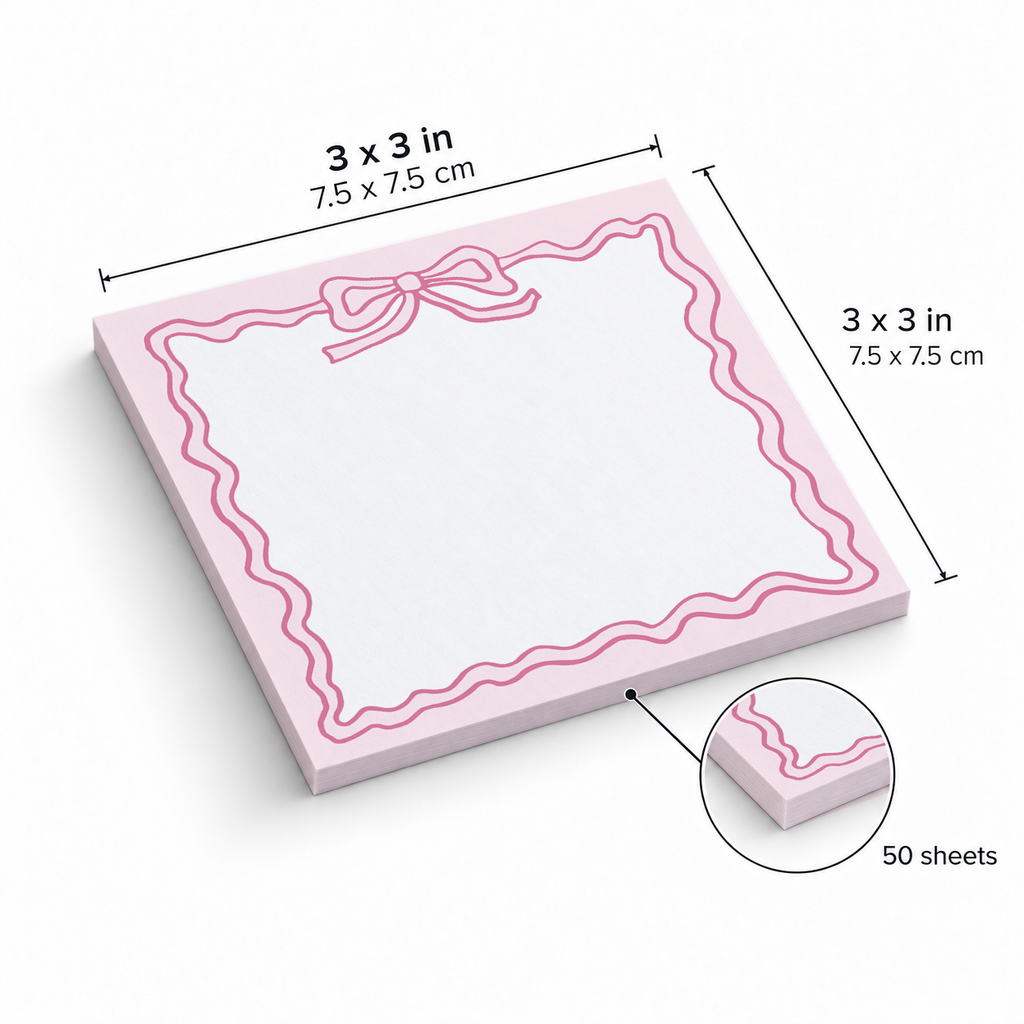 Wavy Hand sticky notes, 3x3 in (7.5 x 7.5 cm), 50 sheets