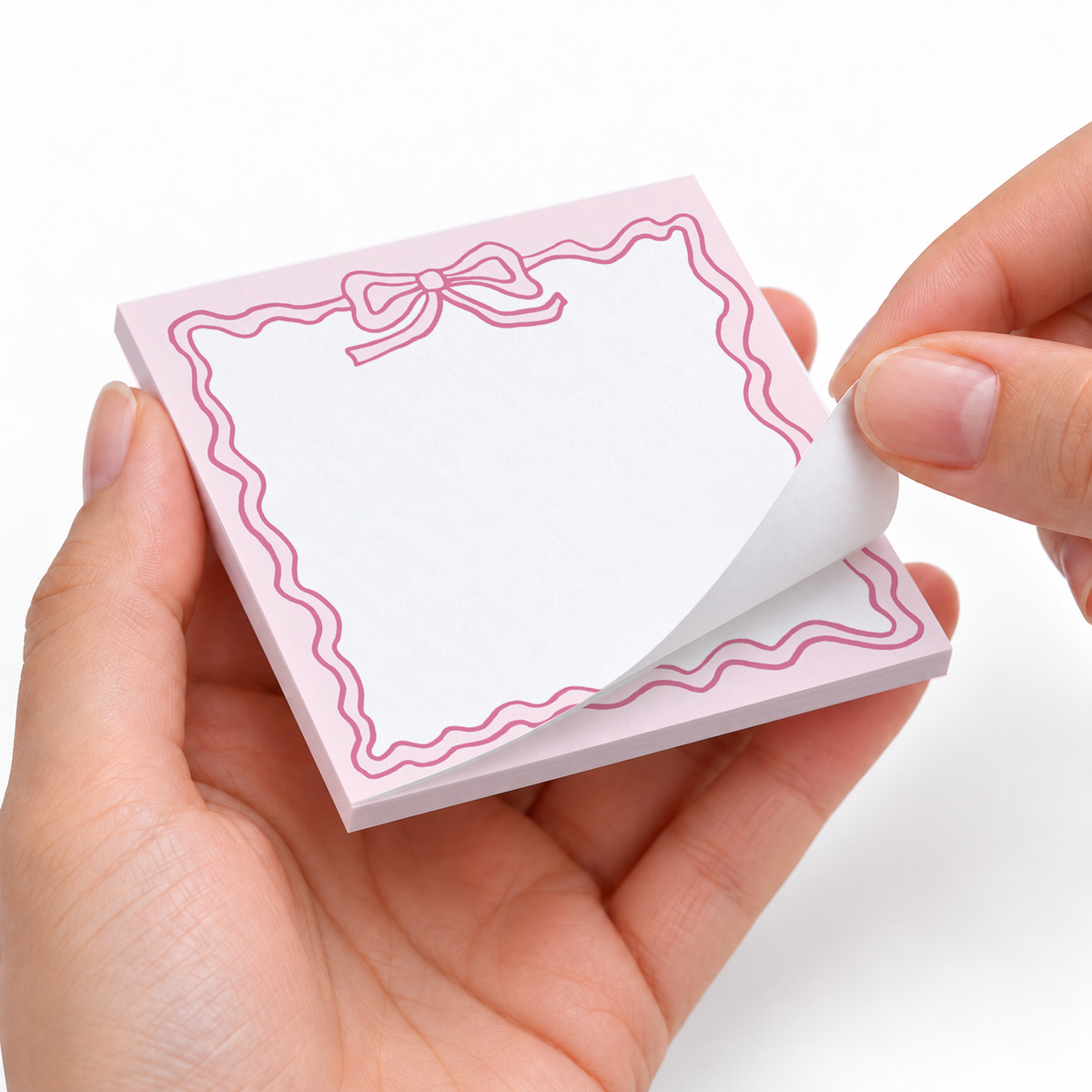 Wavy Hand sticky notes styled with a planner and desk accessories