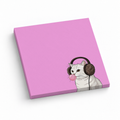 White Cat Bubblegum 3x3 sticky notes, 50-sheet memo pad