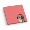 Grey Tabby Bubblegum 3x3 sticky notes, 50-sheet memo pad