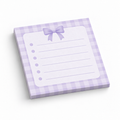 Top Bow Gingham 3x3 sticky notes, 50-sheet memo pad