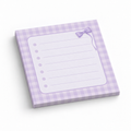 Corner Ribbon Checkered 3x3 sticky notes, 50-sheet memo pad