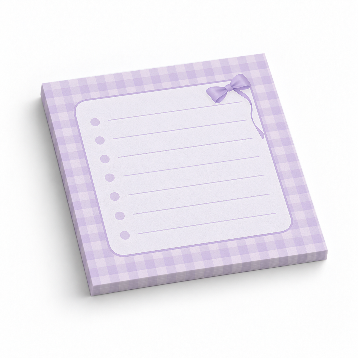 Corner Ribbon Checkered 3x3 sticky notes, 50-sheet memo pad