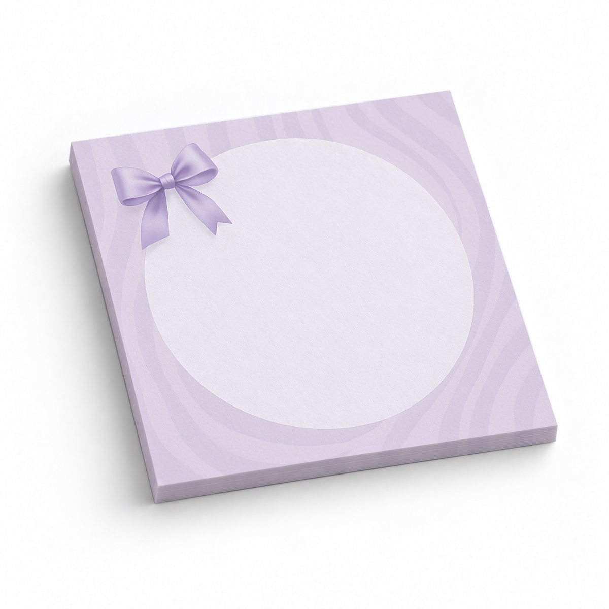 Pastel Swirl Round Frame 3x3 sticky notes, 50-sheet memo pad