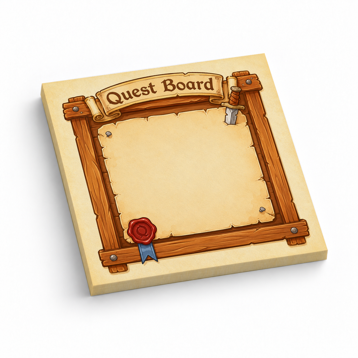 Dagger Quest Board 3x3 sticky notes, 50-sheet memo pad