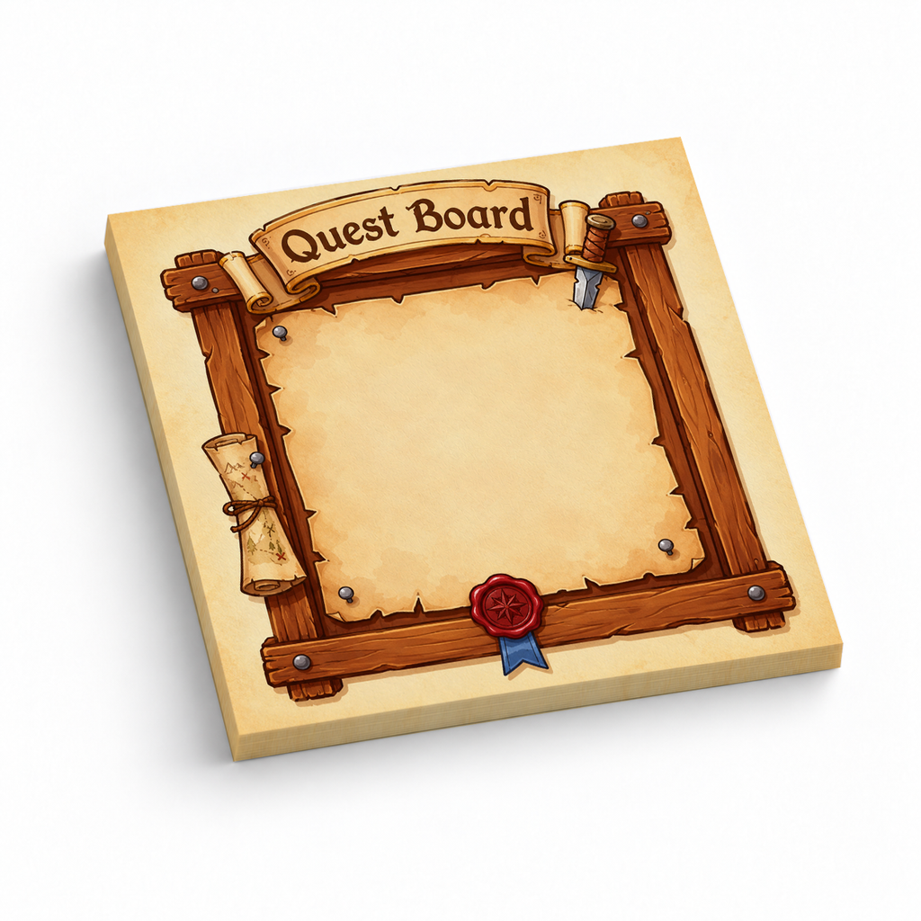 Explorer Map Quest Board 3x3 sticky notes, 50-sheet memo pad