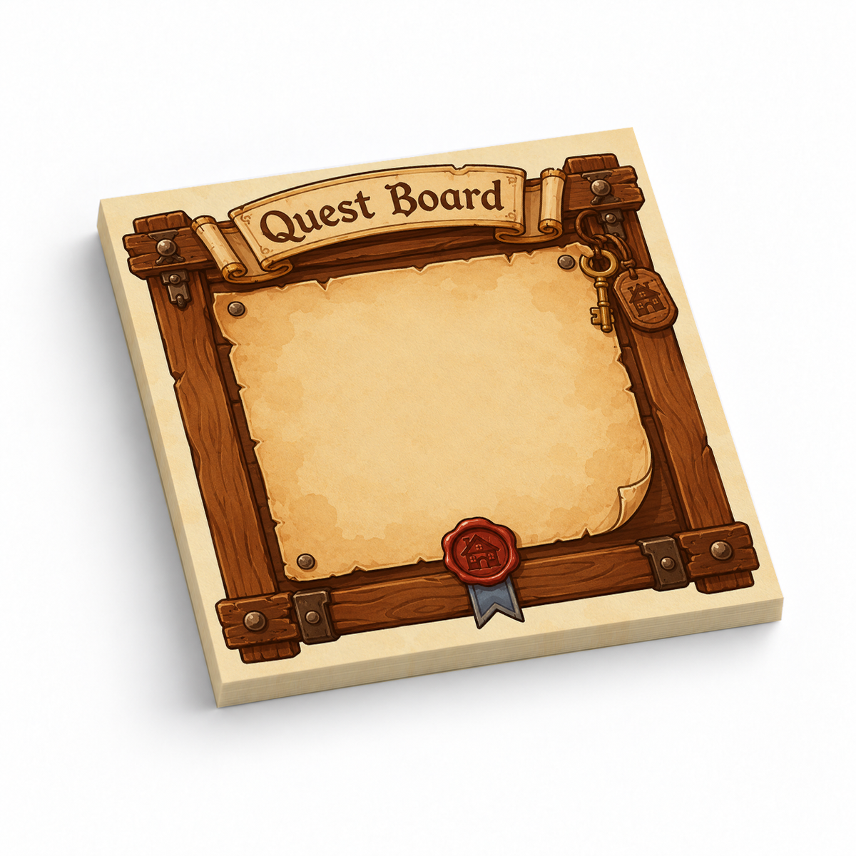 Tavern Key Quest Board 3x3 sticky notes, 50-sheet memo pad