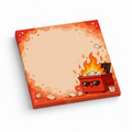 Cool Red Dumpster Fire 3x3 sticky notes, 50-sheet memo pad