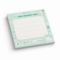 Green Main Character Notes 3x3 sticky notes, 50-sheet memo pad