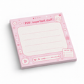 Pink POV Important Stuff 3x3 sticky notes, 50-sheet memo pad