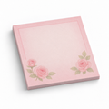 Pink Corner Roses 3x3 sticky notes, 50-sheet memo pad
