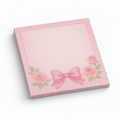 Center Bow & Roses 3x3 sticky notes, 50-sheet memo pad
