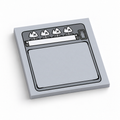 Grey Skeleton Fish Sardine 3x3 sticky notes, 50-sheet memo pad