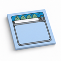 Blue Sleeping Fish Sardine 3x3 sticky notes, 50-sheet memo pad