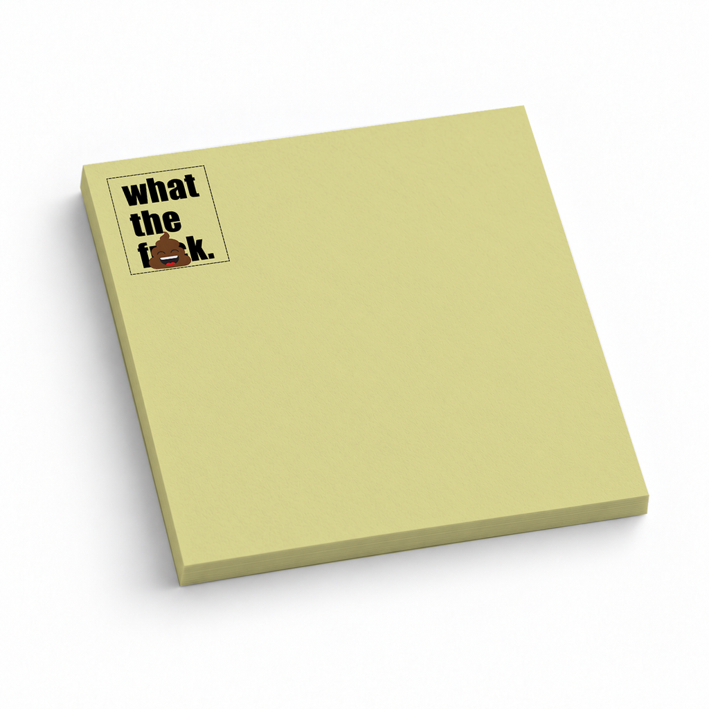 What The F 3x3 sticky notes, 50-sheet memo pad