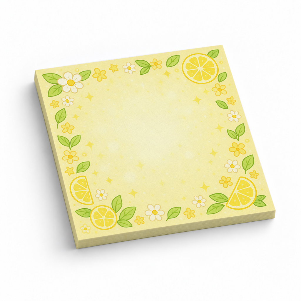 Sunny Lemon Slice 3x3 sticky notes, 50-sheet memo pad