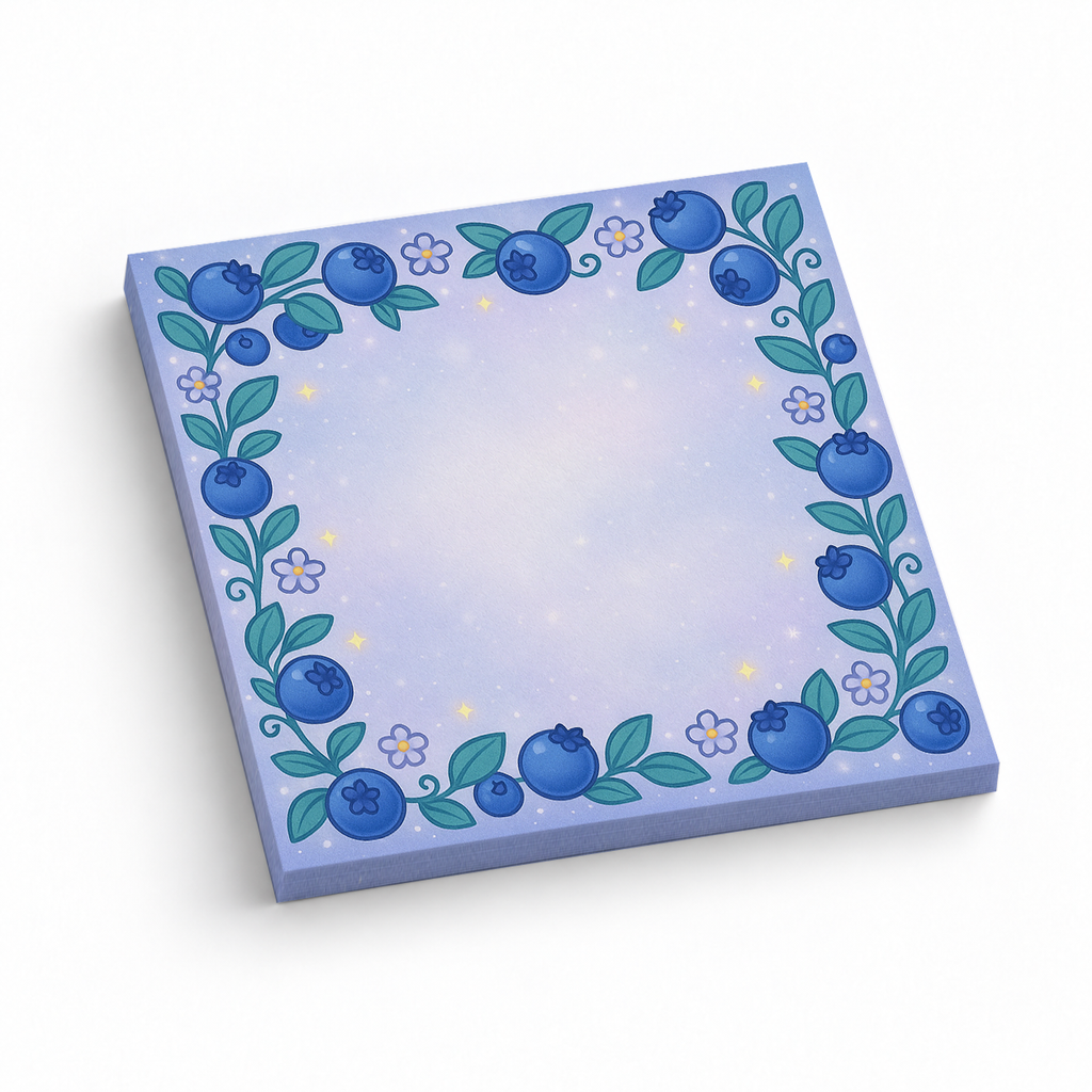 Wild Blueberry Vine 3x3 sticky notes, 50-sheet memo pad