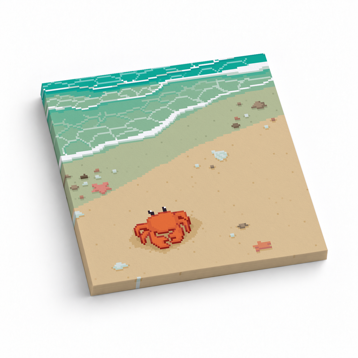 Pixel Art Beach Crab 3x3 sticky notes, 50-sheet memo pad