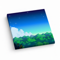 Pixel Art Mountain Night 3x3 sticky notes, 50-sheet memo pad
