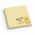 Angry Fluffy Chick 3x3 sticky notes, 50-sheet memo pad