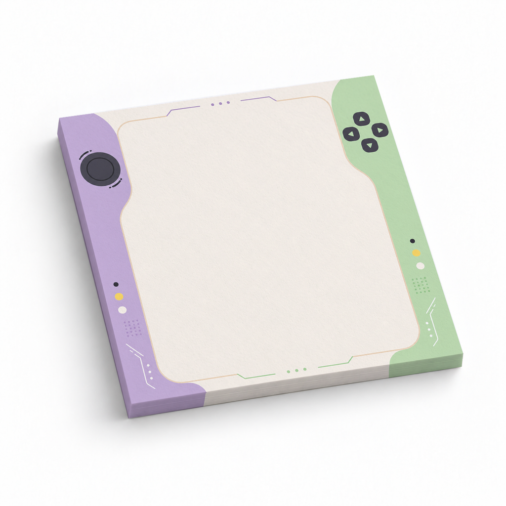 Pastel Handheld Console 3x3 sticky notes, 50-sheet memo pad