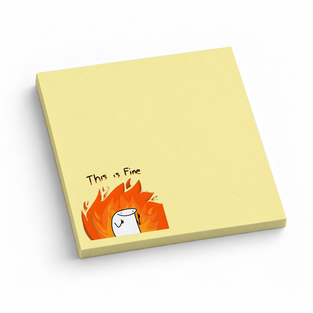 Thumbs Up Fire Meme 3x3 sticky notes, 50-sheet memo pad