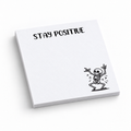 Stay Positive Dancing Skeleton 3x3 sticky notes, 50-sheet memo pad