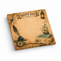 Ship's Log Vintage Pirate 3x3 sticky notes, 50-sheet memo pad