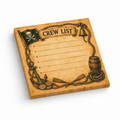 Pirate Crew List Bulleted 3x3 sticky notes, 50-sheet memo pad