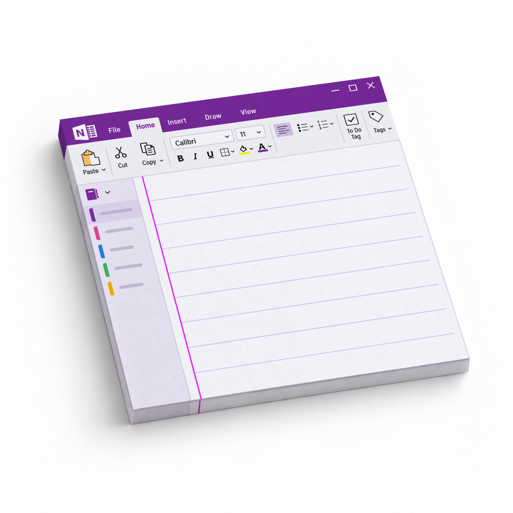 One 3 x 3 inch, 50-sheet purple digital notebook interface sticky note pad with a lined writing area.