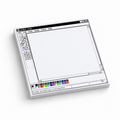 Retro Classic Gray MS Paint 3x3 sticky notes, 50-sheet memo pad