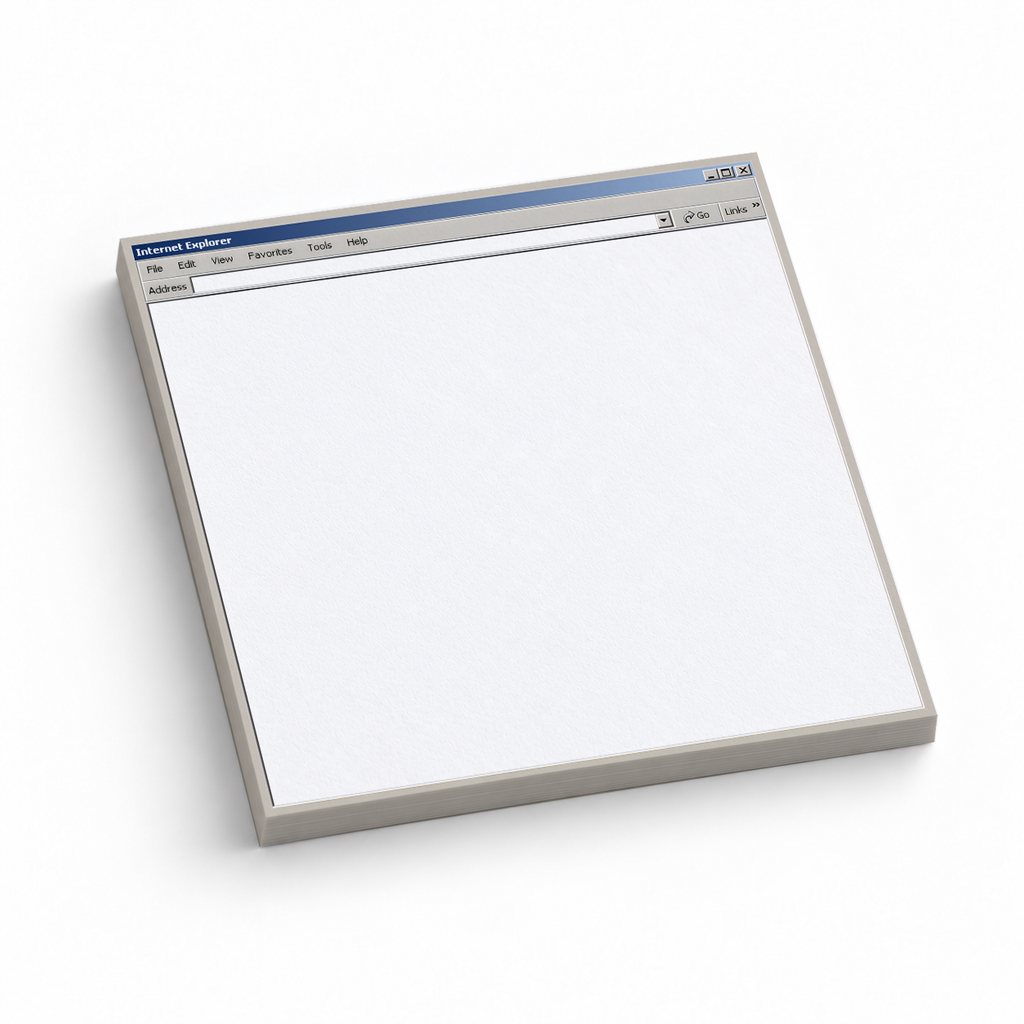 Retro Web Browser 3x3 sticky notes, 50-sheet memo pad