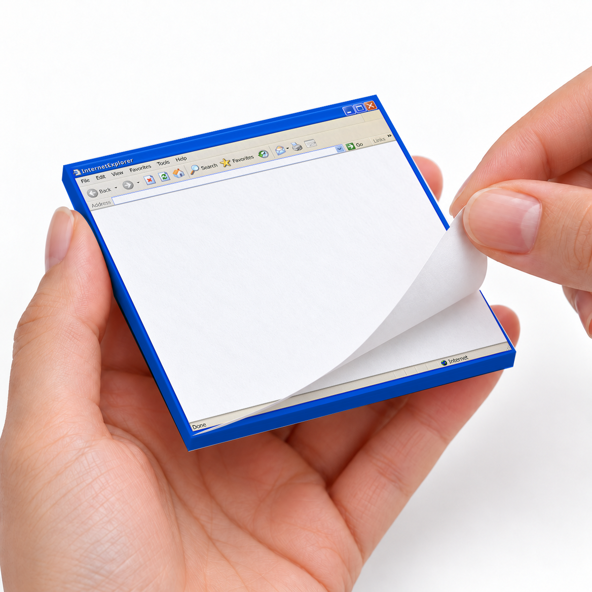 Vintage Internet Browser Window sticky notes styled with a planner and desk accessories