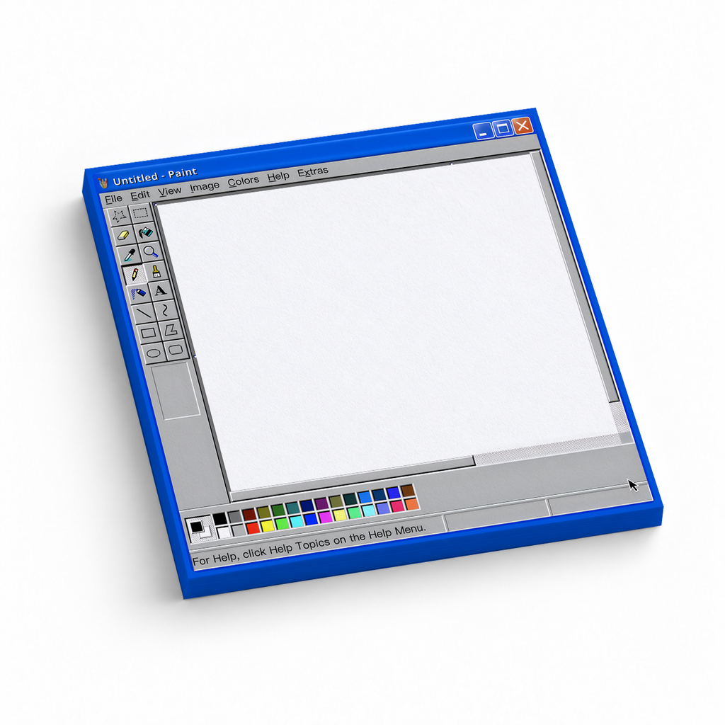 Classic Computer Paint Program 3x3 sticky notes, 50-sheet memo pad