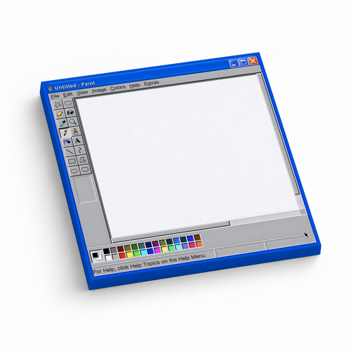 Classic Computer Paint Program 3x3 sticky notes, 50-sheet memo pad